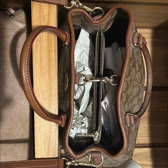 Coach Signature Tote in Brown and Tan - Picture 2 of 4